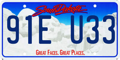 SD license plate 91EU33