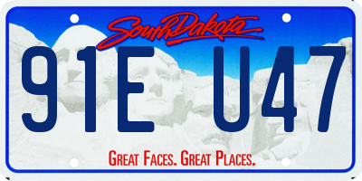 SD license plate 91EU47