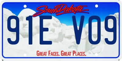 SD license plate 91EV09