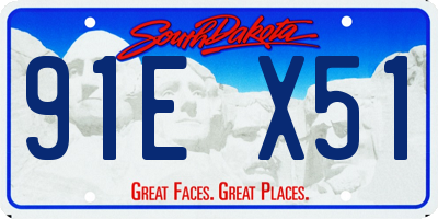 SD license plate 91EX51