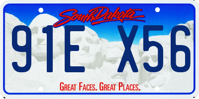 SD license plate 91EX56
