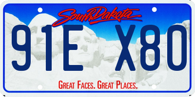 SD license plate 91EX80