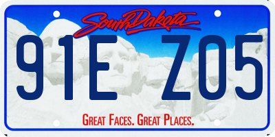 SD license plate 91EZ05