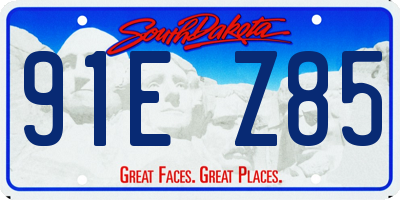 SD license plate 91EZ85