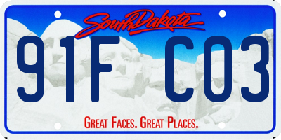 SD license plate 91FC03