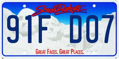 SD license plate 91FD07