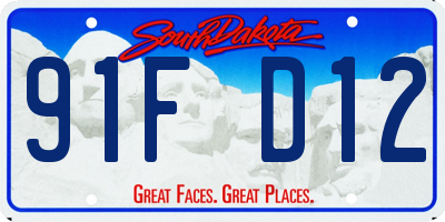 SD license plate 91FD12