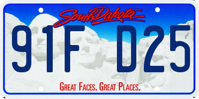 SD license plate 91FD25