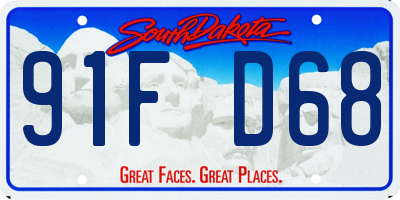 SD license plate 91FD68