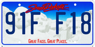 SD license plate 91FF18