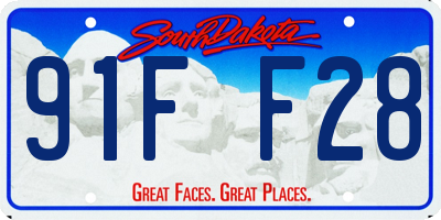 SD license plate 91FF28