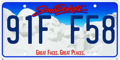 SD license plate 91FF58
