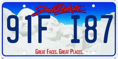 SD license plate 91FI87