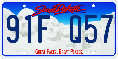 SD license plate 91FQ57