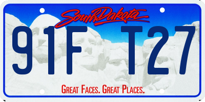 SD license plate 91FT27