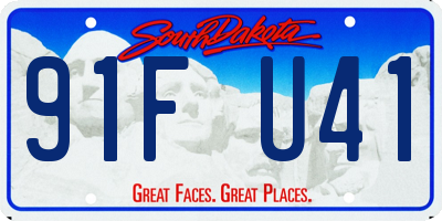 SD license plate 91FU41