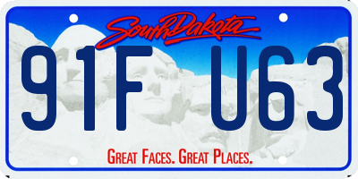 SD license plate 91FU63