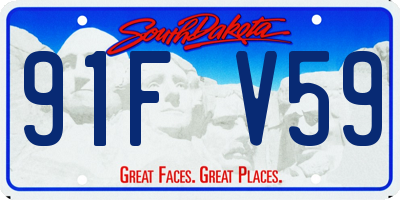 SD license plate 91FV59