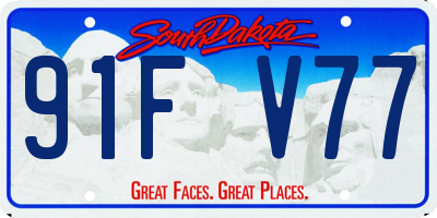 SD license plate 91FV77