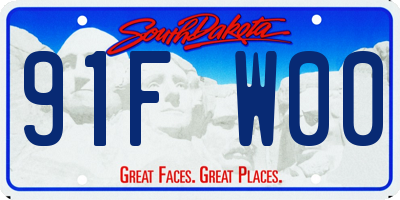 SD license plate 91FW00