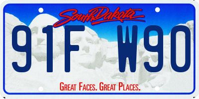 SD license plate 91FW90