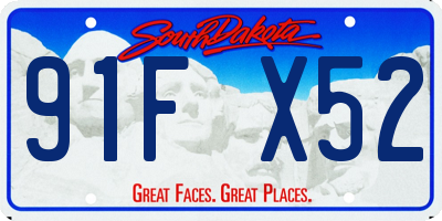 SD license plate 91FX52