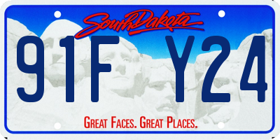 SD license plate 91FY24