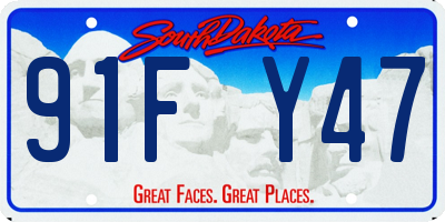 SD license plate 91FY47