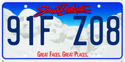 SD license plate 91FZ08
