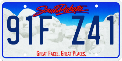 SD license plate 91FZ41