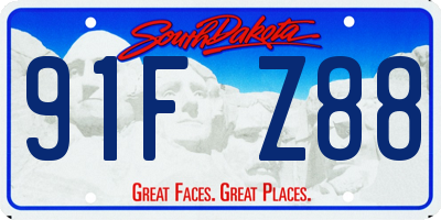 SD license plate 91FZ88