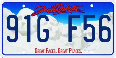 SD license plate 91GF56