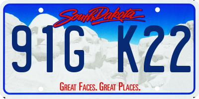 SD license plate 91GK22
