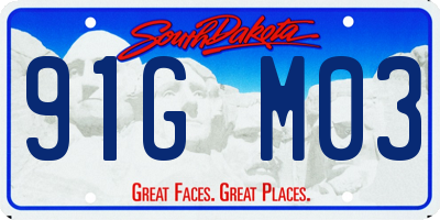 SD license plate 91GM03