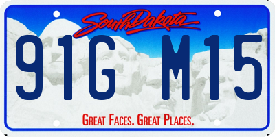 SD license plate 91GM15