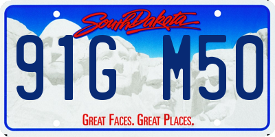 SD license plate 91GM50