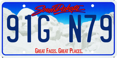 SD license plate 91GN79