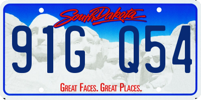 SD license plate 91GQ54