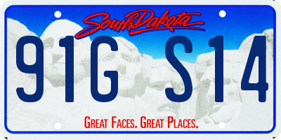 SD license plate 91GS14