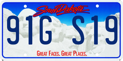 SD license plate 91GS19