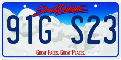 SD license plate 91GS23