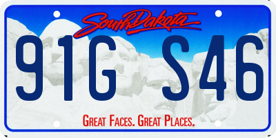 SD license plate 91GS46