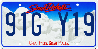 SD license plate 91GY19