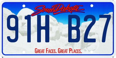SD license plate 91HB27