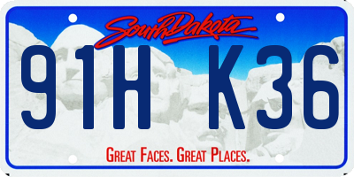 SD license plate 91HK36
