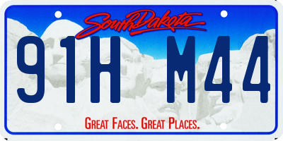SD license plate 91HM44
