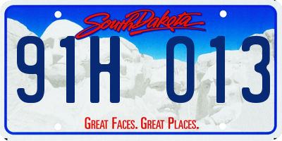 SD license plate 91HO13