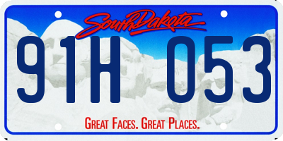 SD license plate 91HO53