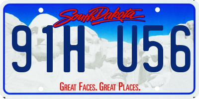 SD license plate 91HU56