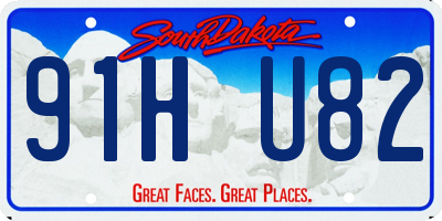 SD license plate 91HU82